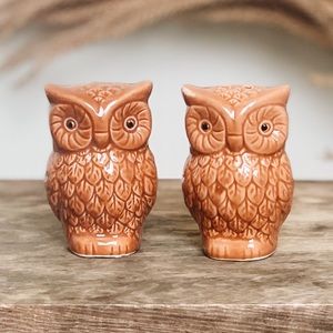Antique Owl Salt and Pepper Shakers